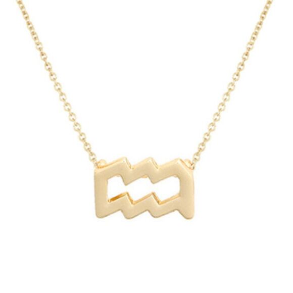 2/$30 Astrology Necklace Aquarius Gold Tone Constellation Necklace Gift Simple - Picture 6 of 6